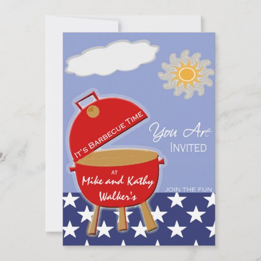 サマーホリデーパーティー招待状 招待状 (正面)