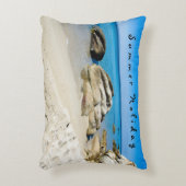 サマーホリデービューティフルビーチ写真と文字 アクセントクッション (正面(垂直))