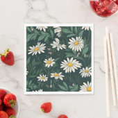 サマーホワイトデイジーメドウ スタンダードランチョンナプキン (インサイチュ)