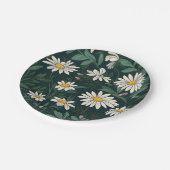 サマーホワイトデイジーメドウ ペーパープレート (アングル)