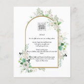 サマーホワイトローズエメラルドセージ緑結婚園 (裏面)