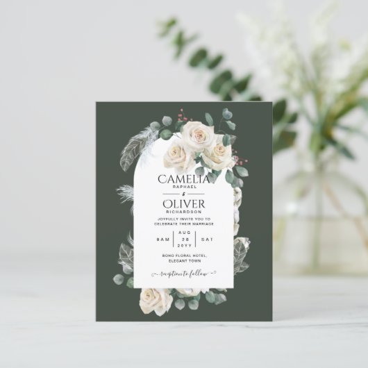 サマーホワイトローズエメラルドセージ緑結婚園 (スタンド正面)