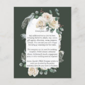 サマーホワイトローズエメラルドセージ緑結婚園 (裏面)