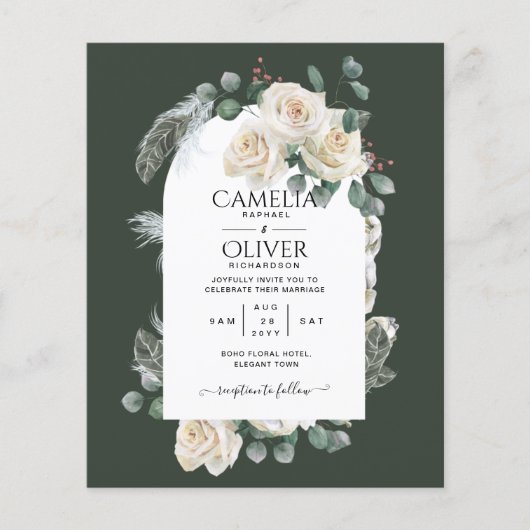 サマーホワイトローズエメラルドセージ緑結婚園 (正面)