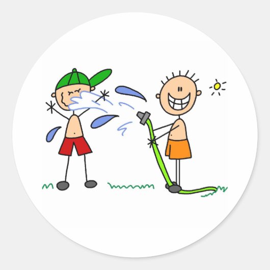 サマーホースファイトステッカー ラウンドシール (正面)