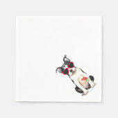 サマーボストンテリア スタンダードカクテルナプキン (正面)