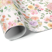 サマーボホフローラオンオフホワイト ラッピングペーパー (ロールコーナー)