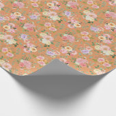 サマーボホフローラオンオレンジ ラッピングペーパー (角)