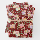 サマーボホフローラオンバーンレッド ラッピングペーパーシート (インサイチュ)