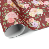 サマーボホフローラオンバーンレッド ラッピングペーパー (ロールコーナー)