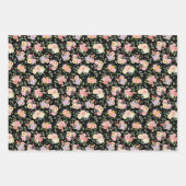 サマーボホフローラオンブラック ラッピングペーパーシート (正面3)
