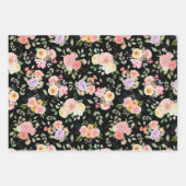 サマーボホフローラオンブラック ラッピングペーパーシート (正面2)