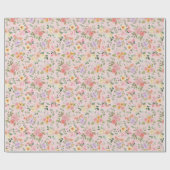サマーボホフローラオンベビーピンク ラッピングペーパー (フラット)
