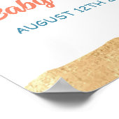 サマーボホーサーフビーチヴァンベビーシャワーウェルカム ポスター (角)