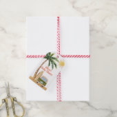 サマーボホーサーフビーチヴァンベビーシャワー ギフトタグ (より糸付き)