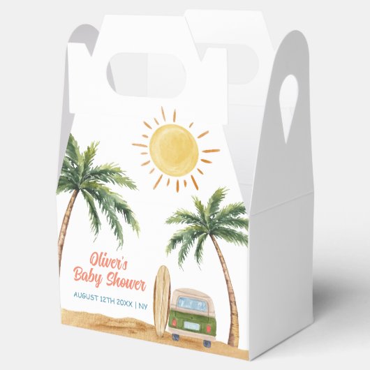 サマーボホーサーフビーチヴァンベビーシャワー フェイバーボックス (オープン)