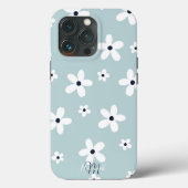 サマーボホーブルーホワイトデイジー花 Case-Mate iPhoneケース (裏面)