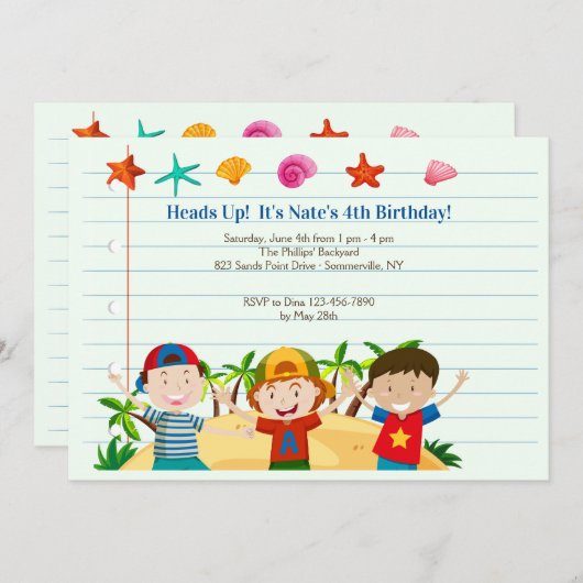 サマーボーイズ招待状 招待状 (正面/裏面)