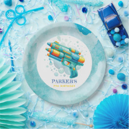 サマーボーイ誕生日ウォーターガンカスタム ペーパープレート