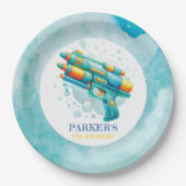 サマーボーイ誕生日ウォーターガンカスタム ペーパープレート (正面)