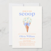 サマーボースターアイスクリームベイビーシャワー 招待状 (正面)