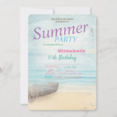 サマーボートライトハウスバースデーパーティー 招待状 (正面)