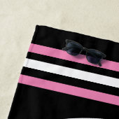 サマーボートレイクスクーストライプドと縁ど ビーチタオル (インサイチュ)