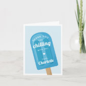 サマーポッピクル子供の誕生日パーティー サンキューカード (正面)