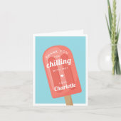 サマーポッピクル子供の誕生日パーティー サンキューカード (正面)