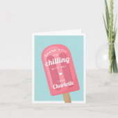 サマーポッピクル子供の誕生日パーティー サンキューカード (正面)