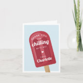 サマーポップシクル子供の誕生日パーティー サンキューカード (正面)