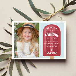 サマーポップシクル子供の誕生日写真 サンキューカード