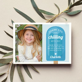 サマーポップシクル子供の誕生日写真 サンキューカード