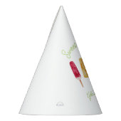 サマーポップシクル誕生日パーティー パーティーハット (左)