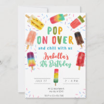 サマーポップ・アートのアイスクリーム誕生日パーティー