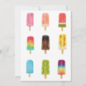 サマーポップ・アートのアイスクリーム誕生日パーティー 招待状 (裏面)