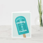 サマーポプシクル子供の誕生日パーティー サンキューカード (正面)