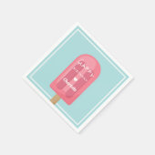 サマーポプシクル子供の誕生日パーティー スタンダードカクテルナプキン (角)