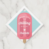 サマーポプシクル子供の誕生日パーティー フェイバータグ (正面)