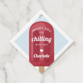 サマーポプシクル子供の誕生日パーティー フェイバータグ (正面)