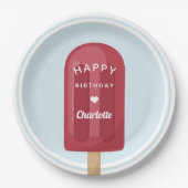 サマーポプシクル子供の誕生日パーティー ペーパープレート (正面)