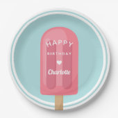 サマーポプシクル子供の誕生日パーティー ペーパープレート (正面)