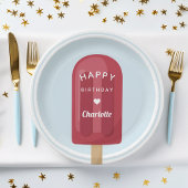 サマーポプシクル子供の誕生日パーティー ペーパープレート