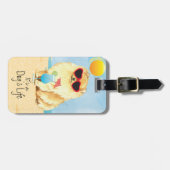 サマーポメラニア犬 ラゲッジタグ (正面横)