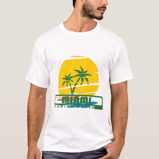 サマーマイアミビーチ – フロリダ Tシャツ (正面)