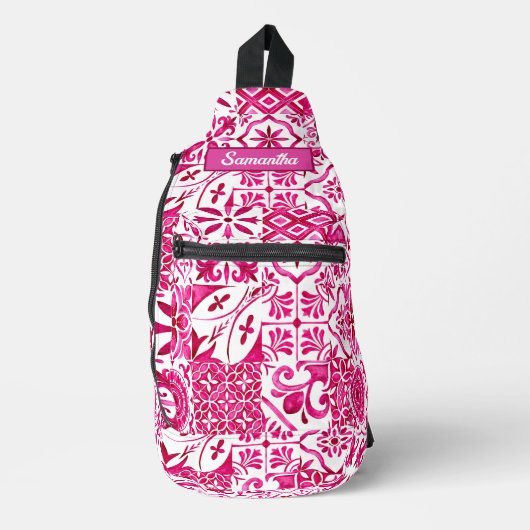 サマーマジョリカレッドシシ地中海のリアン スリングバッグ (正面)