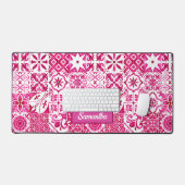 サマーマジョリカレッドシシ地中海のリアン デスクマット (キーボード&マウス)