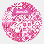 サマーマジョリカレッドシシ地中海のリアン ラウンドシール (正面)