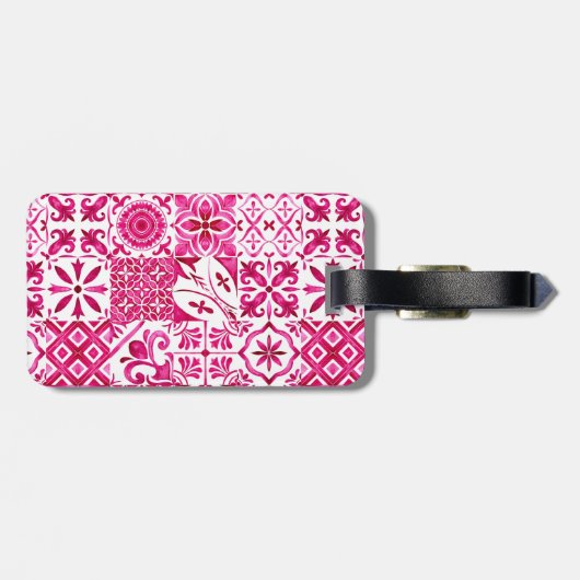 サマーマジョリカレッドシシ地中海のリアン ラゲッジタグ (裏面横)