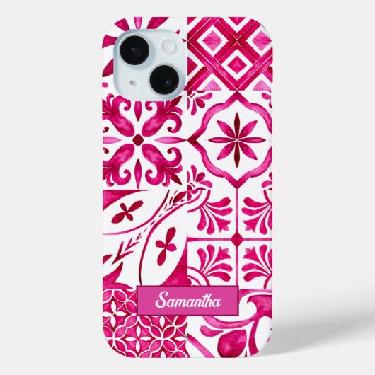 サマーマジョリカレッドシシ地中海のリアン Case-Mate iPhoneケース (裏面)